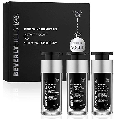Skin Care Set for Men - Instant Facelift, Dark Circle and Puffy Eye Cream, Anti Aging Super Serum for Face