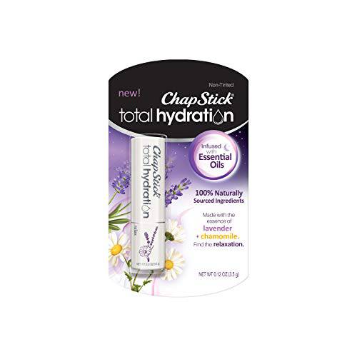 ChapStick Total Hydration Essential Oils Relax Chamomile + Lavender Lip Balm Tube, Lip Care - 0.12 Oz