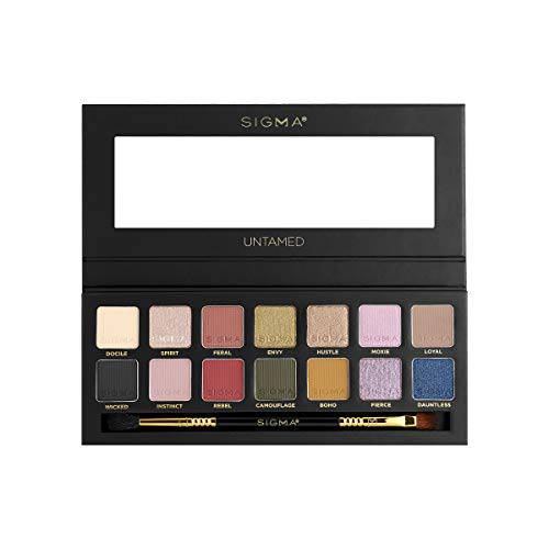 Sigma Beauty Untamed Eyeshadow Palette - 14 Bold Eyeshadow Shades in Matte, Shimmer and Metalic Finishes - Highly Pigmented Vegan Eye Makeup Palette - Clean Beauty Products