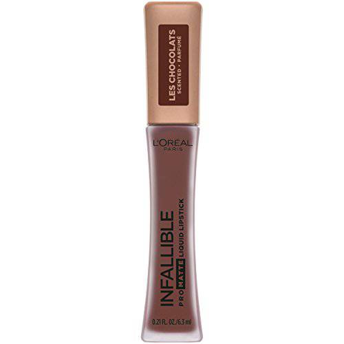 L’Oreal Paris Cosmetics Infallible Pro Matte Les Chocolats Scented Liquid Lipstick, 70 percent Yum, 0.21 Fluid Ounce