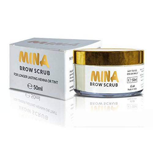 MINA Brow Scrub | For Longer Lasting Henna Or Tint | Natural Extracts Gently Exfoliate The Skin | Prepare The Area For Henna Or Tint 50ml