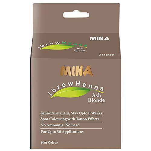 MINA ibrow Henna Black Regular Pack for Hair Coloring (For upto 30 Applications)