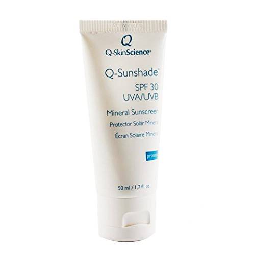 Q-Sunshade SPF 30 UVA/UVB Mineral Sunscreen, transparent 1.7 fl. oz./50 ml.
