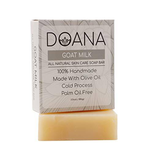 Honey and Oat Milk Soap Bar - With Olive Oil and Coconut Oil, Palm Oil Free, Balance Moisture Without Drying Skin, Anti-Inflammatory, Anti Oxidant, Peeling Effect