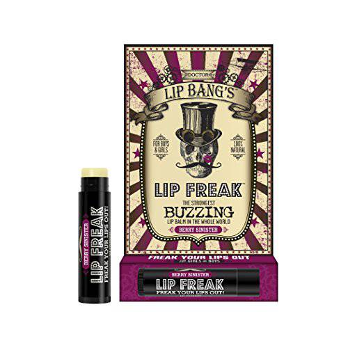 Doctor Lip Bang’s BUZZING Lip Balm | Lip Freak| 100% All Natural | Cruelty Free | Berry Sinister