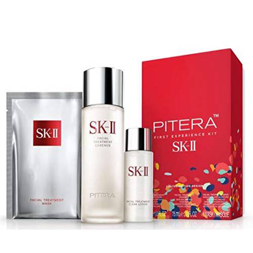 SK-II PITERA First Experience Kit Limited Edition Facial Treatment Essence For Healthy & Radiant Skin Face Toner Helps Remove Stubborn Impurities Facial Treatment Hydrating Mask (First)
