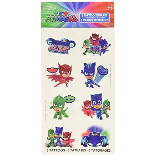 PJ Masks Tattoo Favors - 8 Count (Pack of 1)