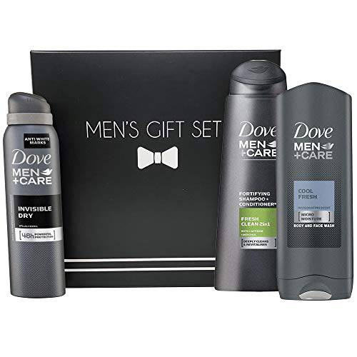 Men+Care Bath & Body Spa Gift Basket for Men, Best Gift for Father’s Day & Birthday, Body Wash + Shampoo & Conditioner + Anti-perspirant in Gift Box