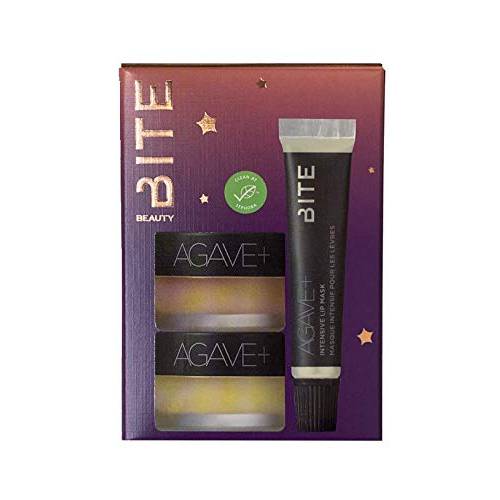 Bite Starlit Succulents 3-Piece Agave Lip Care Set Lip Scrub, Night time Lip Therapy, Lip mask