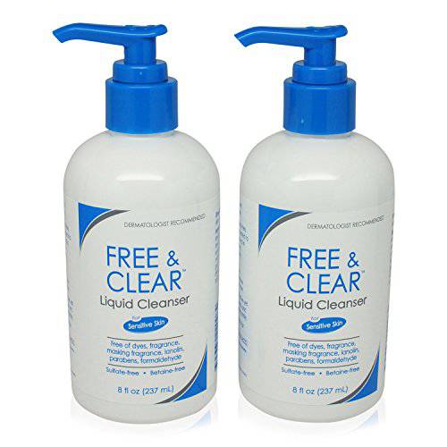 Free & Clear Liquid Cleanser 8 Ounces each, 16 Fl Oz, (Pack of 2)