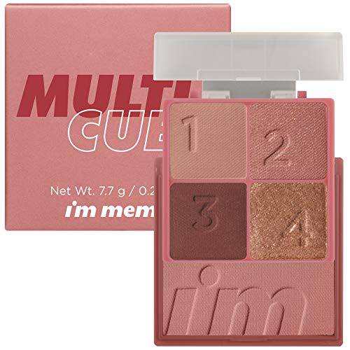 I’M MEME Mini 2-in-1 Palette - Multi Cube | Portable, Versatile, 4 Eye-shadows and 2 Blush, 06 Icy Taro, 0.27 Oz