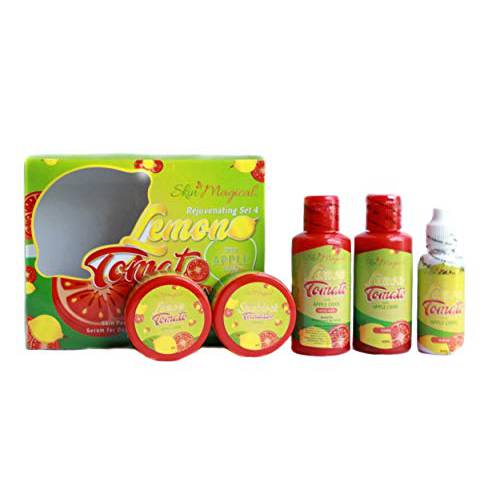 Skin Magical Skin Rejuvenating Set 4 - Lemon Tomato Facial Set with Apple Cider