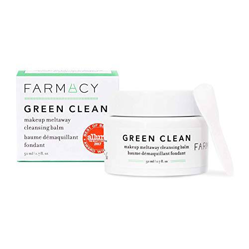 Farmacy Natural Makeup Remover - Green Clean Makeup Meltaway Cleansing Balm Cosmetic - Travel Size 1.7 oz
