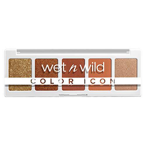 wet n wild Color Icon Eyeshadow Makeup 5 Pan Palette, Orange Sundaze, Matte, Shimmer, Metallic, Long Wearing, Rich Buttery Pigment, Cruelty Free