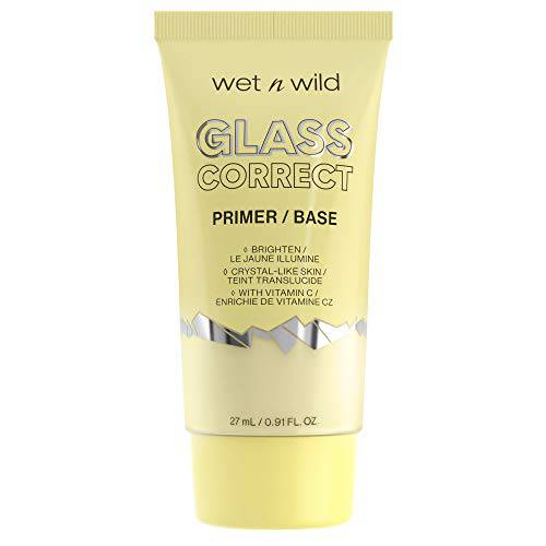 Wet n Wild Prime Focus Glass Skin Correct Primer, Bright Crystal Finish, Yellow