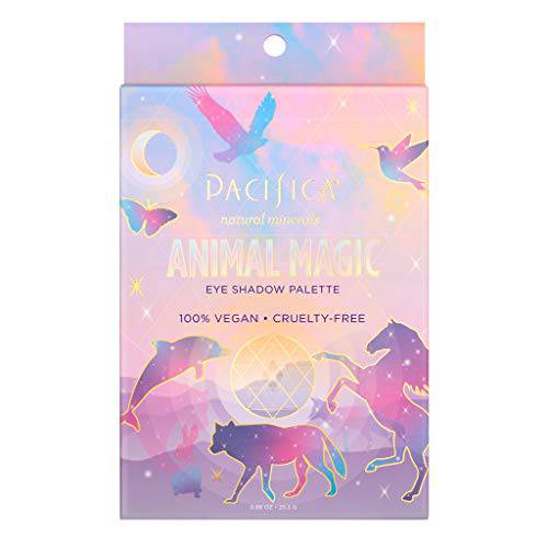 Pacifica Beauty, Animal Magic Eye Shadow Palette, 28 Eyeshadow Shades, Mineral Eyeshadow, Matte, Shimmer and Glitter Mica Shades, Vitamin E, Made from 100% Recyclable Paper, Vegan and Cruelty Free