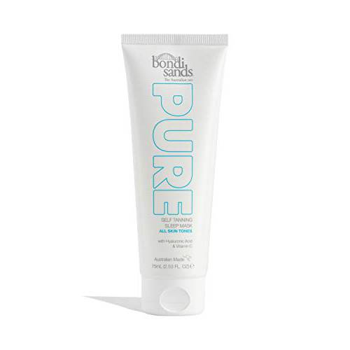 Bondi Sands PURE Self-Tanning Sleep Mask | Hydrates with Hyaluronic Acid for a Glowing Tan, Fragrance Free, Cruelty Free, Vegan | 2.53 Oz/75 mL