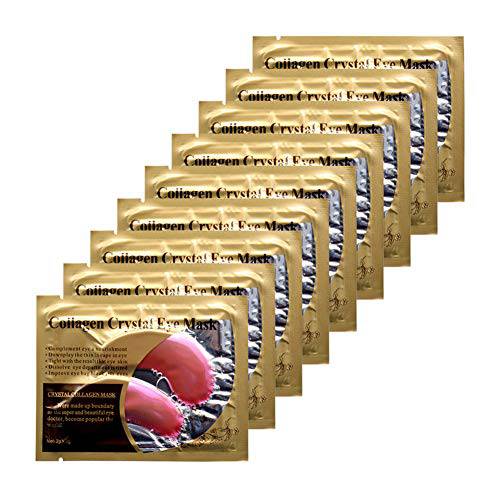 Adofect 30 Pairs Pink Collagen Under Eye Mask Anti-Aging Hyaluronic Acid Eye Patches for Moisturizing & Reducing Dark Circles, Luxury Gift for Women and Men, Pink