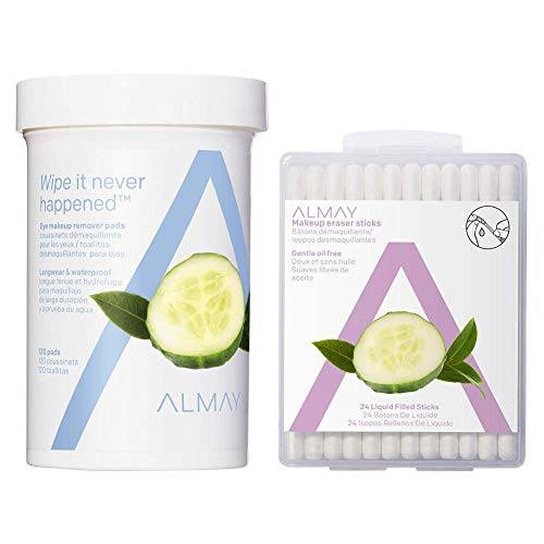 Almay Oil Free Eye Makeup Remover Pads, 15 Count in 1 box