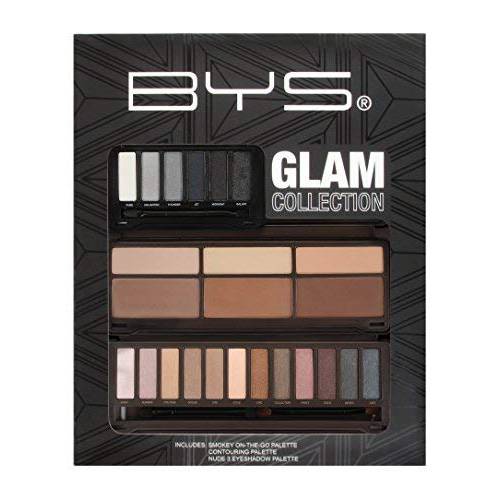 BYS Glam Collection with Smokey Eye palette, Contouring palette and Nude 3 eyeshadow palette kit, gift set, makeup set, makeup palette