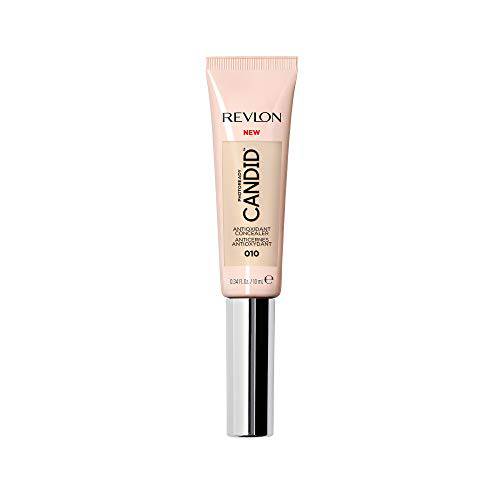 Concealer Stick by Revlon, PhotoReady Candid Face Makeup with Anti-Pollution &Antioxidant Ingredients,Longwear Medium-Full Coverage Infused with Caffine,Natural Finish,Oil Free,010 Vanilla,0.34 Fl Oz