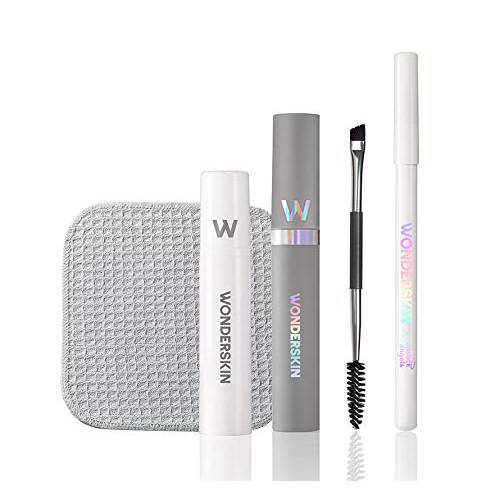 Wonderskin Wonder Blading Brow Kit - Eyebrow Tint Kit, Waterproof Brow Gel with Touch Up Eyebrow Pencil, Brow Tint Makeup, Alcohol-Free Microblading Alternative for a Natural Eye Brow Look - Brunette