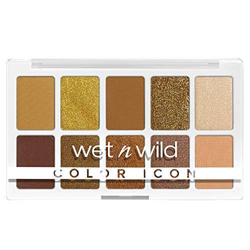 Wet n Wild Color Icon 10-Pan Eyeshadow Makeup Palette, Yellow Call Me Sunshine, Long Lasting, Shimmer, Metallic, Glittery, Matte, Rich Smooth Pigment, Cruelty Free