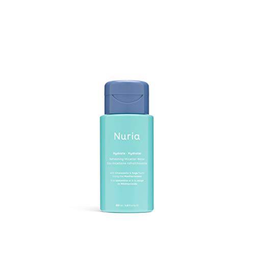 Nuria - Hydrate Refreshing Micellar Water, No-Rinse Makeup Remover Water with Sage Leaf Oil, Chamomile, and Aloe Leaf Juice, 200mL/6.8 fl oz