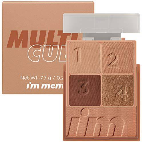 I’M MEME Mini 2-in-1 Palette - Multi Cube | Portable, Versatile, 4 Eye-shadows and 2 Blush, 05 Vanilla Double Shot, 0.27 Oz