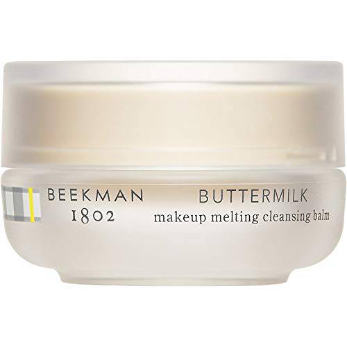 Beekman 1802 - Buttermilk Makeup Melting Cleansing Balm Mini - Deeply Cleanse Face & Remove Dirt, Oil, Makeup & Sunscreen - Nourishing Goat Milk Leaves Skin Radiant - 0.39 oz