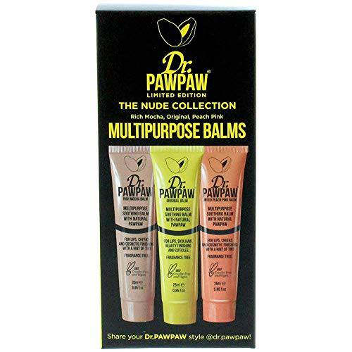 Dr. Pawpaw Multi-Purpose Balm | No Fragrance Balm, for Lips, Skin, Hair, Cuticles, Nails, and Beauty Finishing | 25 ml (Nude Collection, 1 Pack)