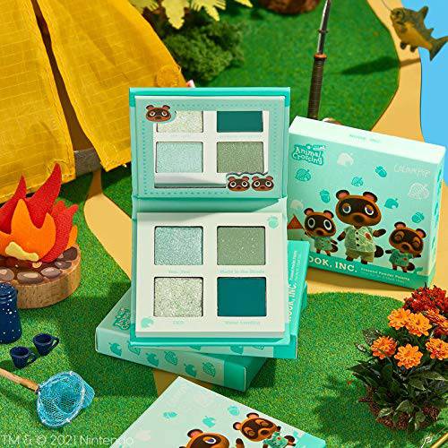Colourpop Animal Crossing Shadow Palette in Nook, Inc. - Greens Eyeshadow Quad Full Size New without Box
