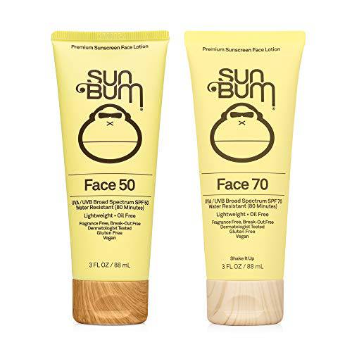 Sun Bum Original SPF 50 and 70 Sunscreen Face Lotion