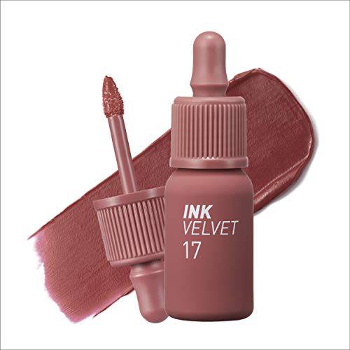 Peripera Ink the Velvet Lip Tint | High Pigment Color, Longwear, Weightless, Not Animal Tested, Gluten-Free, Paraben-Free | 017 ROSY NUDE, 0.14 fl oz