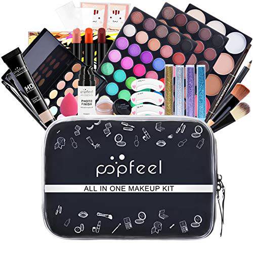 VolksRose All In One Makeup Kit 25 Pieces Multi-Purpose Combination Makeup Gift Set Beauty Full Makeup Essential Starter Kit, Compact and Lightweight Design for Girls Women and Make Up Beginners