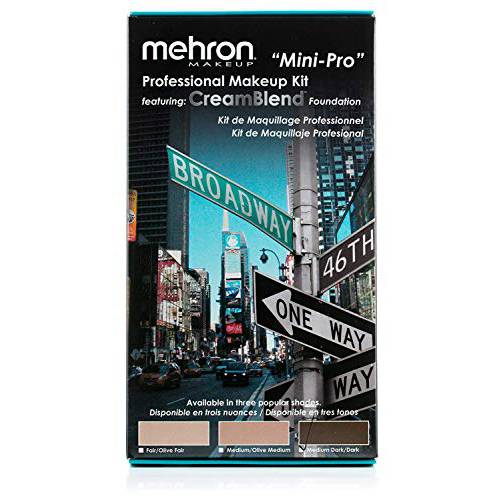 Mehron Makeup Mini-Pro Student Makeup Educational Kit (Medium Dark/Dark)