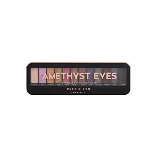Profusion Cosmetics Pro Makeup Case Amethyst Eyes Eyeshadow Palette