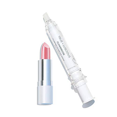 True + Luscious Super Moisture Lipstick Shade: Pink Sugar & Flowerdose Lip & Eye Serum.