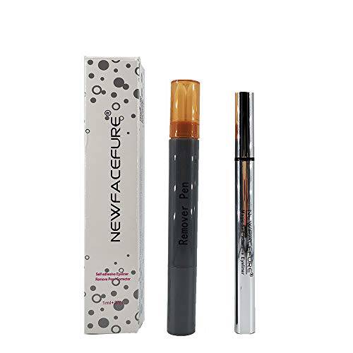 Newfacefure 2 PACK Magnetic Eyeliner and Makeup Remover Pen, Easy to Remove and Erase Magnetic Adhesive Magic Eye Liner Eyebrow Lipstick