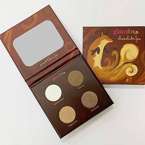 GlamFox Natural Vegan Eye Shadow Palette, Chocolate Fox (Warm Brown and Neutral Tones), 0.2 Pound