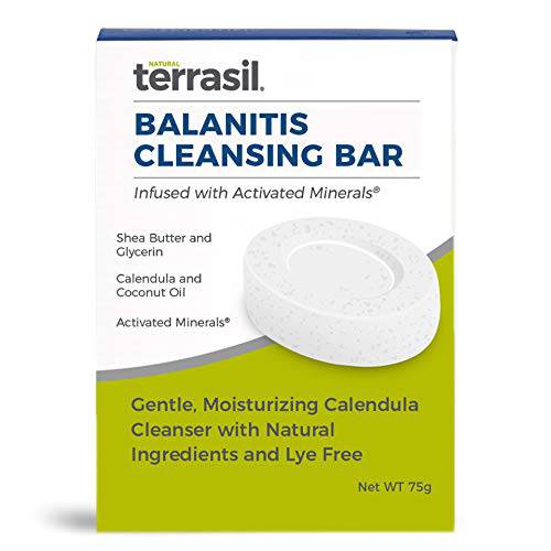 Aidance Balanitis Soap for Natural Gentle Relief of Balanitis Symptoms Irritation, Itch, Redness & Inflammation with Calendula by Terrasil – 75gm Cleansing Bar