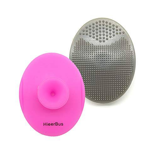 HieerBus Soft Silicone Face Scrubber,Facial Cleansing Brush,Facial Exfoliation Scrub for Massage Pore Cleansing Blackhead Removing Deep Scrubbing for All Kinds of Skins