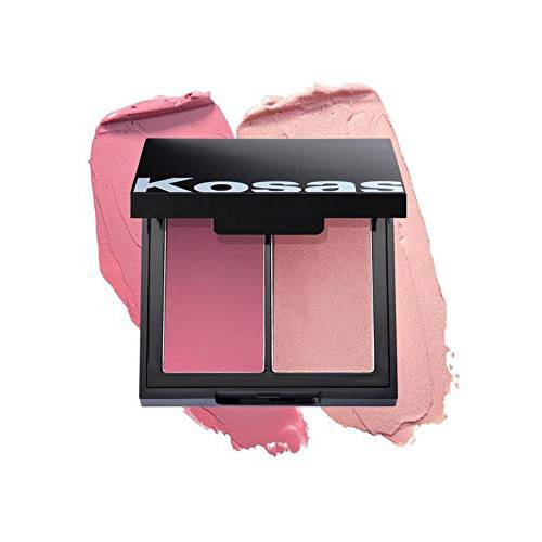 Kosas Color & Light Palette - Cream | Blush & Highlighter Cheek Duo, (8th Muse High Intensity)