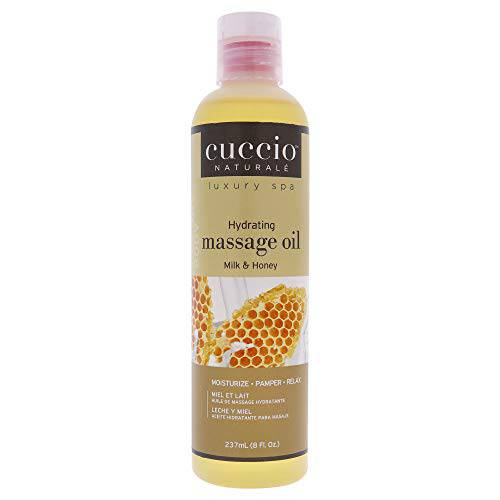 Cuccio Naturale Hydrating Massage Oil - Intense Moisturizing Treatment - Promotes Silky, Smooth Skin - Excellent Glide And Absorption - No Harmful Ingredients - Milk And Honey - 8 Oz