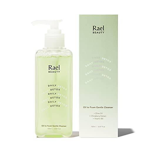 Rael Oil to Foam Cleanser - Non-Stripping Face Wash, Hydrating Olive Oil and Soothing Vitamin B5, Oil-Based Cleanser, Clean Ingredients for All Skin Types, Vegan Natural Skincare (5.07oz, 150ml)