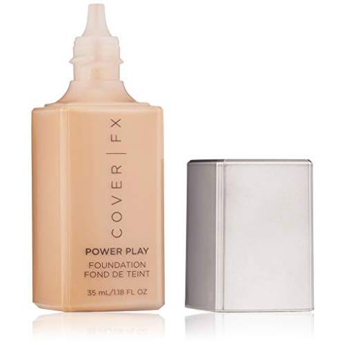 Cover FX Power Play Foundation Full Coverage, Waterproof, Sweat-proof and Transfer-Proof Liquid Foundation For All Skin Types G+50, 1.18 fl. oz