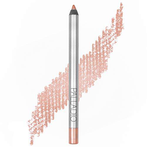 Palladio Precision Eyeliner, Silicone Based, Rich Pigment, Gentle Application, Dramatic Smoky Effect to Soft Everyday Wear, Sensitive Eyelids, Sets Itself, Can be Sharpened, Rose Gold