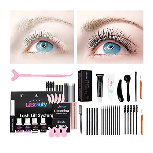 Lash Lift Kit, DIY Eyelash Lift and Brow Lamination 2 in 1, Black Perm Lashes At Home Lift Your Lash Curl and Beautiful For 6 Weeks More Than 15 Applications Lifting & Perming With Black T-I-N-T