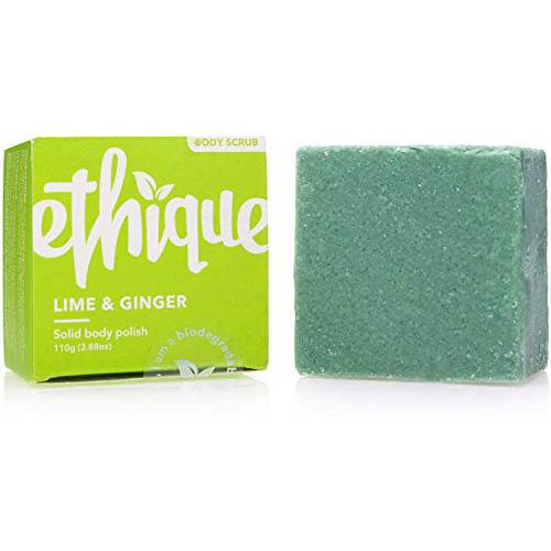 Ethique Lime & Ginger Body Polish – Plastic Free Body Scrub & Exfoliator – 3.88 oz