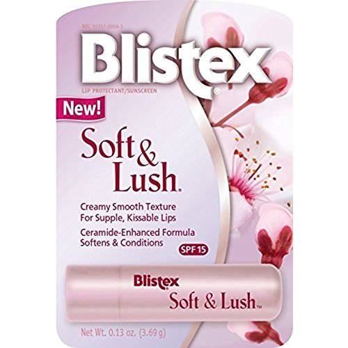Blistex Soft & Lush Lip Balm, SPF 15 0.13 oz (Pack of 12)